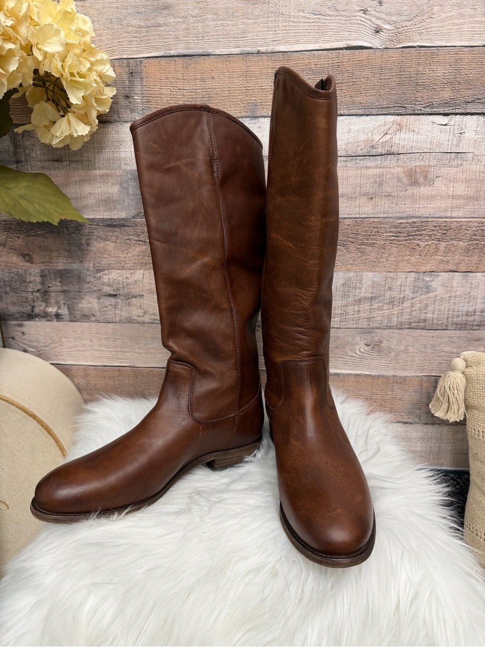 Frye Women's Tall Leather Boots - Brown - Picture 2 of 5